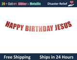 Happy Birthday Jesus | Hanging Letter Party Banner