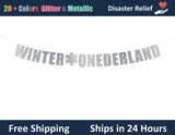 Winter Onederland | Hanging Letter Party Banner