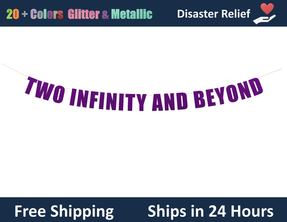 Two Infinity and Beyond | Hanging Letter Party Banner
