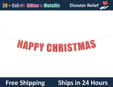 Happy Christmas | Hanging Letter Party Banner