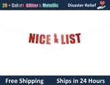 Nice List | Hanging Letter Party Banner