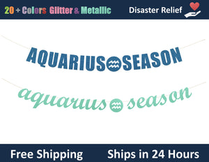 Aquarius Season | Hanging Letter Party Banner