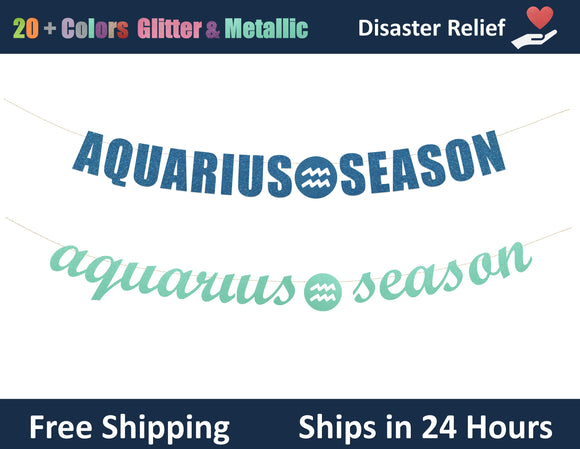 Aquarius Season | Hanging Letter Party Banner