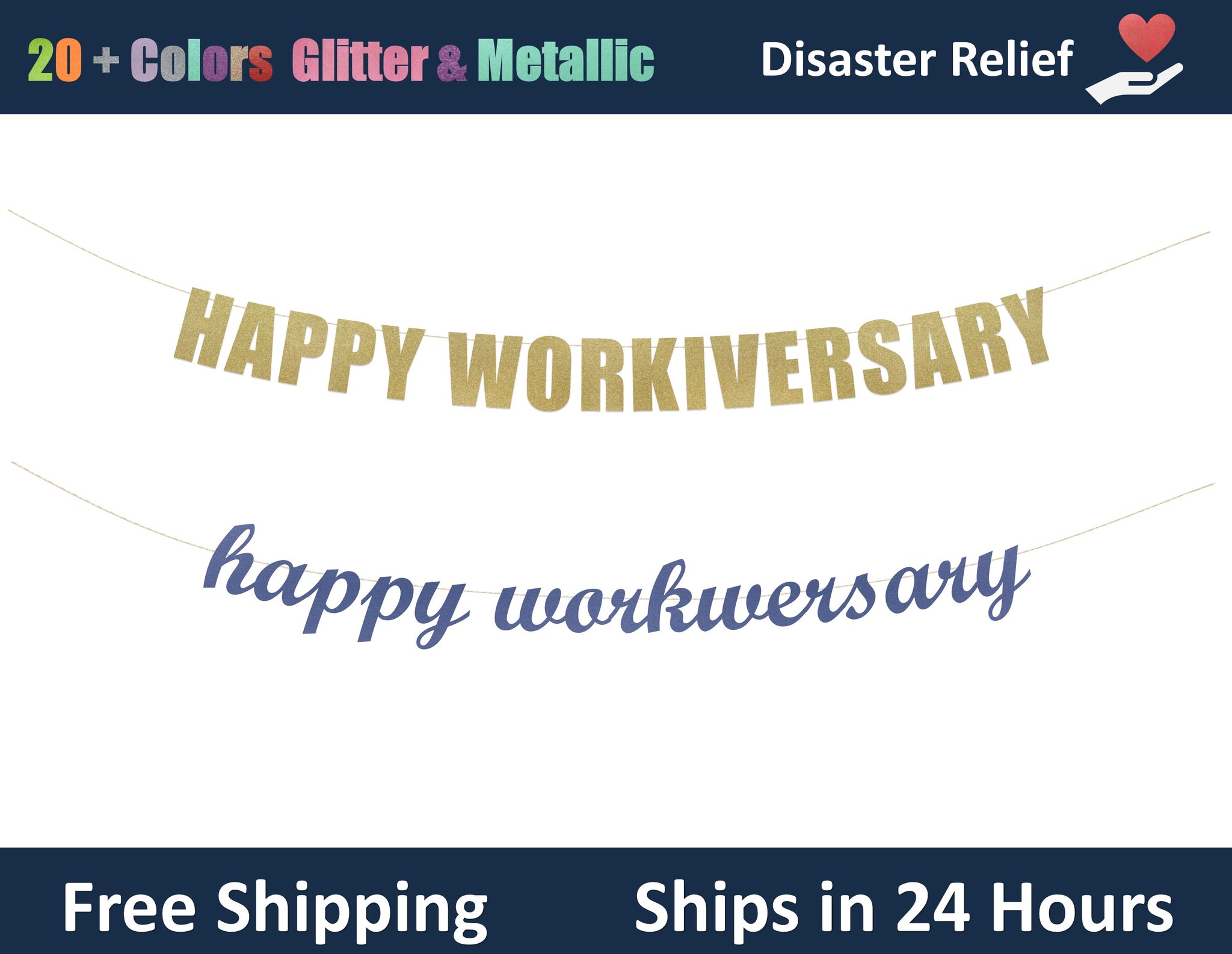 Happy Workiversary  Hanging Letter Party Banner – String It Banners