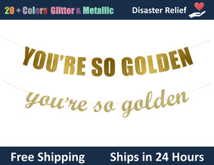 You're So Golden | Hanging Letter Party Banner